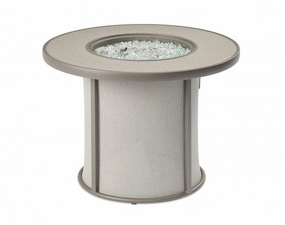 The Outdoor Greatroom Company 32 Inch Stonefire Grey Round Gas Fire Pit Table SF-32-GRY-Koutdoor fire table set with chairs