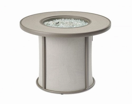 The Outdoor Greatroom Company 32 Inch Stonefire Grey Round Gas Fire Pit Table SF-32-GRY-Koutdoor fire table set with chairs
