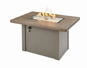 The Outdoor Greatroom Company 44 Inch Driftwood Havenwood Rectangular Gas Fire Pit Table HVDG-1224-Kportable outdoor fire pit with lid