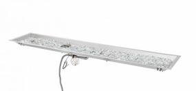 The Outdoor Greatroom Company 84 Inch Linear Crystal Fire Plus Gas Burner Kit BP1284DSING-Aportable outdoor fire pit with lid