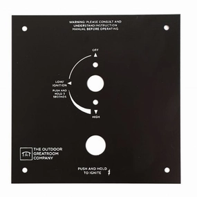 The Outdoor Greatroom Company Square Control Panel for Variable Control Safety Valve VCSV-CP-SQFireproof mat for under fire pit