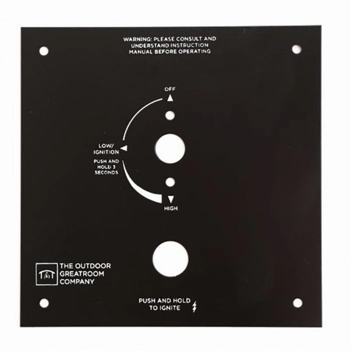 The Outdoor Greatroom Company Square Control Panel for Variable Control Safety Valve VCSV-CP-SQFireproof mat for under fire pit