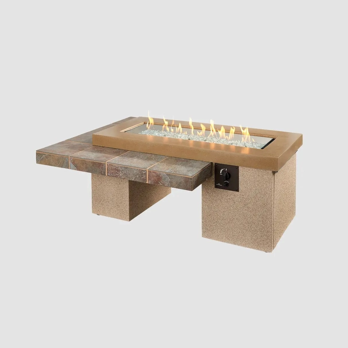 The Outdoor GreatRoom Company Uptown Black 48 Inch Gas Fire Pit Table  w/ Direct Spark Ignition UP1242DSI