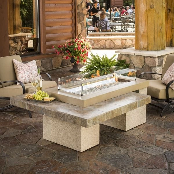 The Outdoor GreatRoom Company Uptown Brown 48 Inch Gas Fire Pit Table UPT-1242-BRN