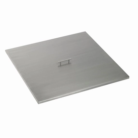 The Outdoor Plus 14-inch Stainless Steel Square Fire Pit Cover OPT-14SCFireproof mat for under fire pit