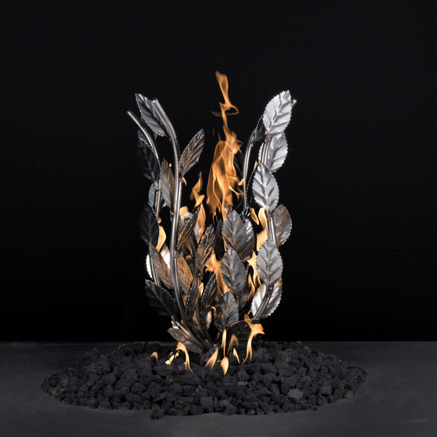 The Outdoor Plus 16x18 inch Stainless Steel Ornament Gas Burning Bush OPT-BBFireproof mat for under fire pit