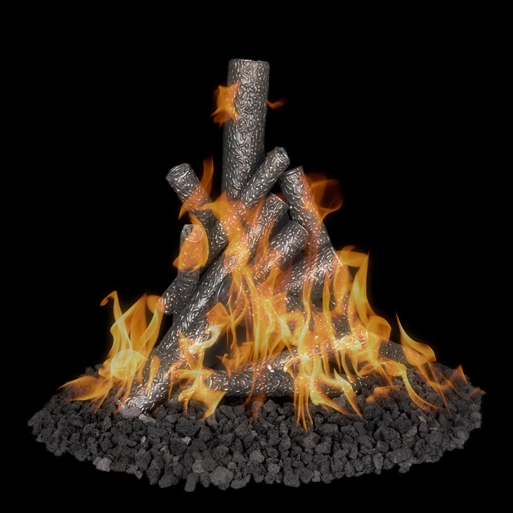 The Outdoor Plus 19x24 inch Steel Ornament Fire Pit Log Pile OPT-1924Fireproof mat for under fire pit