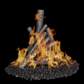 The Outdoor Plus 19x24 inch Steel Ornament Fire Pit Log Pile OPT-1924Fireproof mat for under fire pit