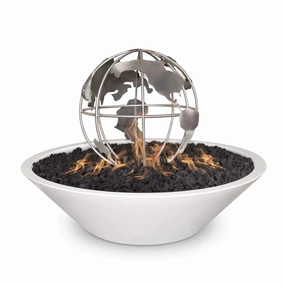 The Outdoor Plus 24x24 inch Stainless Steel Gas Fire Globe Burner OPT-FG24Fireproof mat for under fire pit