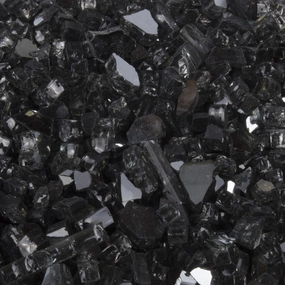 The Outdoor Plus 25 Pound Black Reflective Fire Glass OPT-144BLFireproof mat for under fire pit