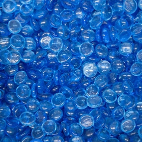 The Outdoor Plus 25 Pound Cerulean Pebbles OPT-PBCERFireproof mat for under fire pit