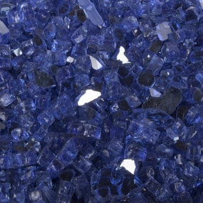The Outdoor Plus 25 Pound Cobalt Reflective Fire Glass OPT-144CBFireproof mat for under fire pit