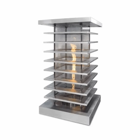 The Outdoor Plus 28" Powder Coated Steel Match Lit High Rise Fire Tower OPT-FTWR628portable outdoor fire pit with lid