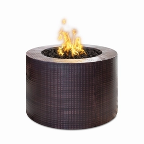 The Outdoor Plus 30-Inch Beverly Gas Fire Pit Match Lit with Flame Sense Ignition OPT-30RRFSMLportable outdoor fire pit with lid