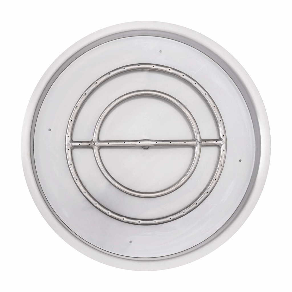 The Outdoor Plus 31" Round Drop-in Pan With Stainless Steel Round Burner OPT-PBR31portable outdoor fire pit with lid