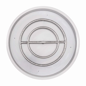 The Outdoor Plus 31" Round Drop-in Pan With Stainless Steel Round Burner OPT-PBR31portable outdoor fire pit with lid