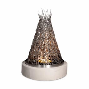 The Outdoor Plus 48" 110V Electronic Ignition Hay Stack Fire Tower OPT-FTWR4EKITportable outdoor fire pit with lid