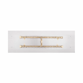 The Outdoor Plus 48x12 Rectangular Flat Pan With Brass 'H' Bullet Burner OPT-BFP1248Rportable outdoor fire pit with lid