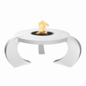 The Outdoor Plus 68-Inch Frisco Metal Fire Table Match Lit Ignition OPT-FRSPC68portable outdoor fire pit with lid