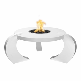The Outdoor Plus 80-Inch Frisco Metal Fire Table Match Lit Ignition OPT-FRSPC80portable outdoor fire pit with lid
