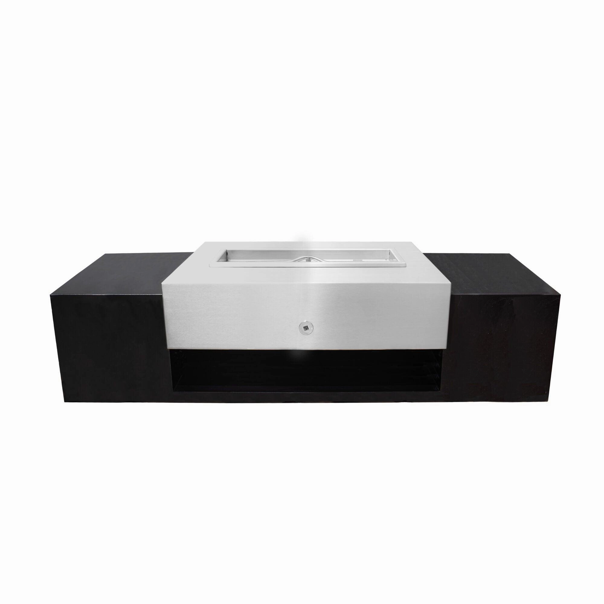 The Outdoor Plus - 72 Harbor Metal Powder Coat Rectangle Fire Pit Table OPT-HBROS72portable outdoor fire pit with lid