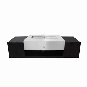 The Outdoor Plus - 72 Harbor Metal Powder Coat Rectangle Fire Pit Table OPT-HBROS72portable outdoor fire pit with lid