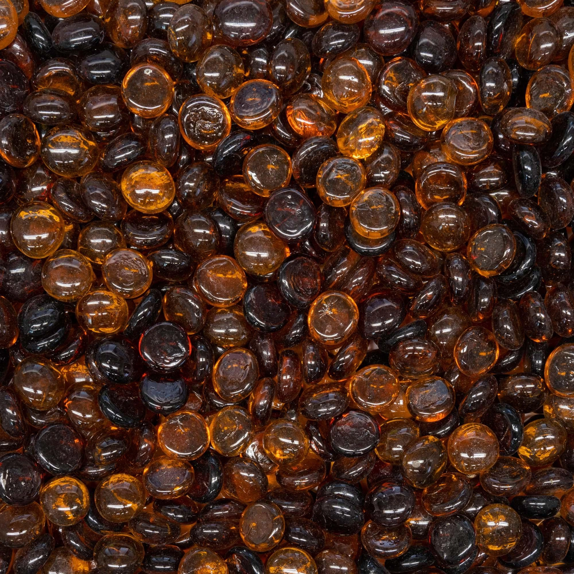 The Outdoor Plus - Fire Media Glass, Pebbles, Polished Lava, Reflective, and Lava Chunks