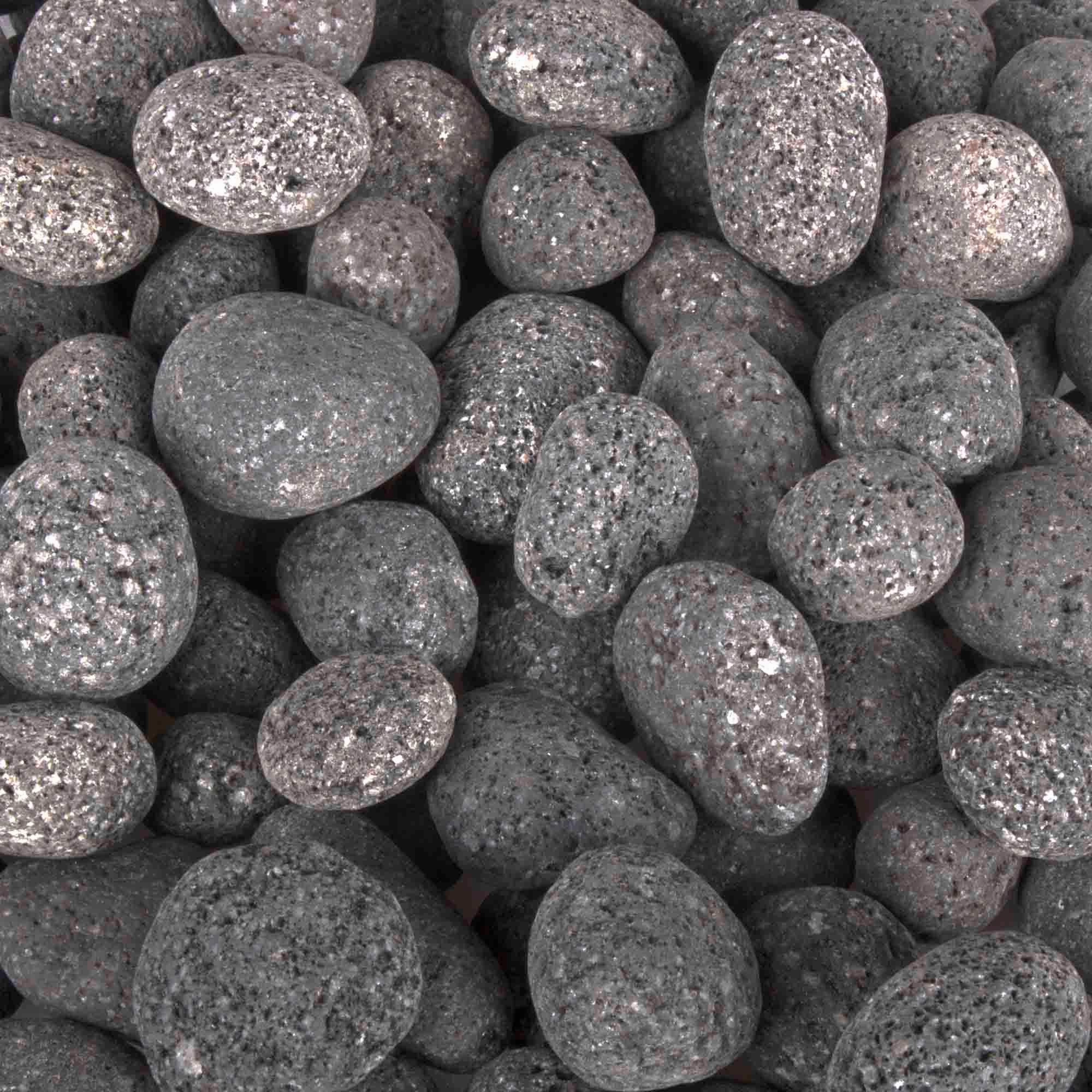 The Outdoor Plus - Fire Media Glass, Pebbles, Polished Lava, Reflective, and Lava Chunks