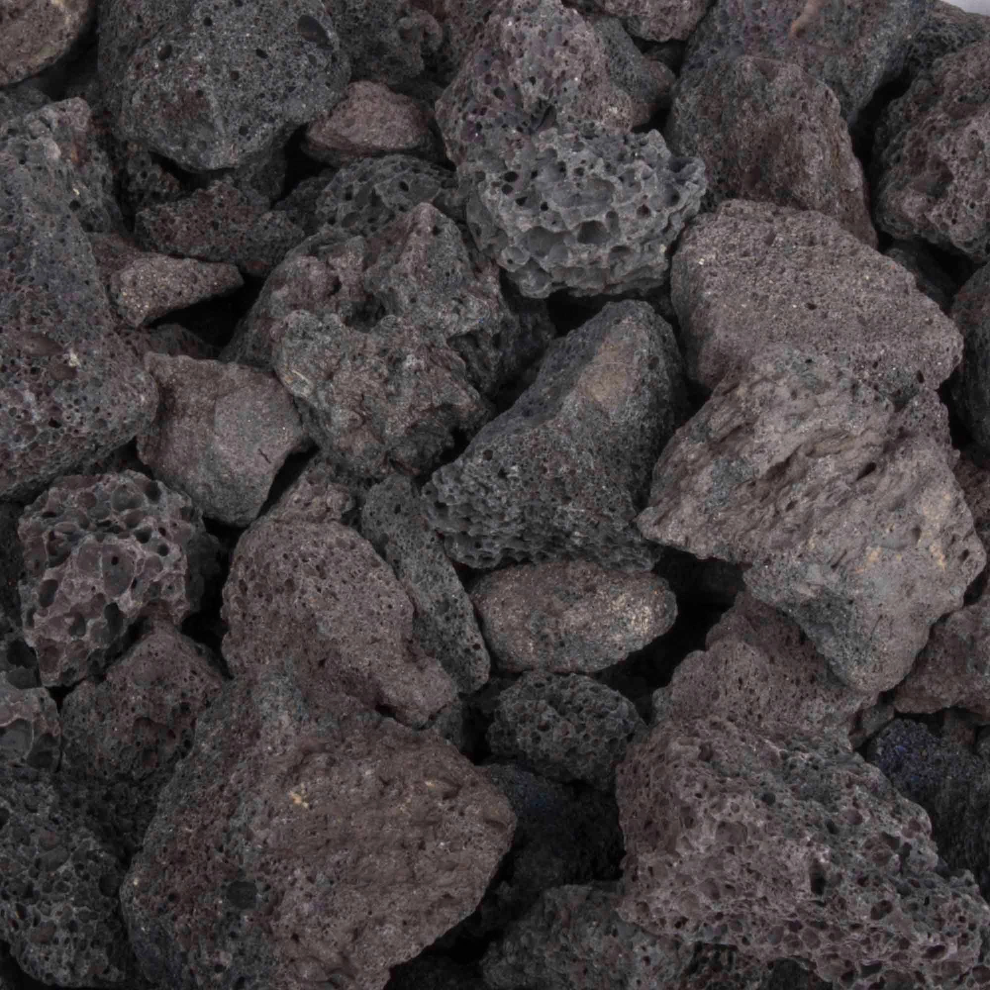The Outdoor Plus - Fire Media Glass, Pebbles, Polished Lava, Reflective, and Lava Chunks