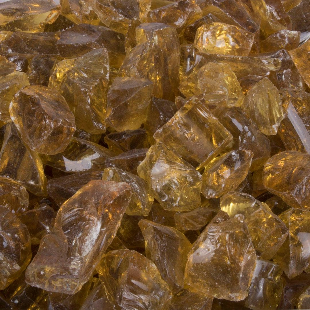 The Outdoor Plus - Fire Media Glass, Pebbles, Polished Lava, Reflective, and Lava Chunks