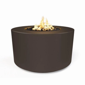 The Outdoor Plus - Florence 42" x 24" Tall Round Concrete Fire Pit OPT-FL4224portable outdoor fire pit with lid