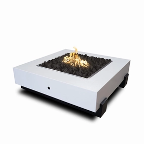 The Outdoor Plus - Seal Rock Powder Coat Metal Square Fire Pit Table OPT-SEALPCportable outdoor fire pit with lid