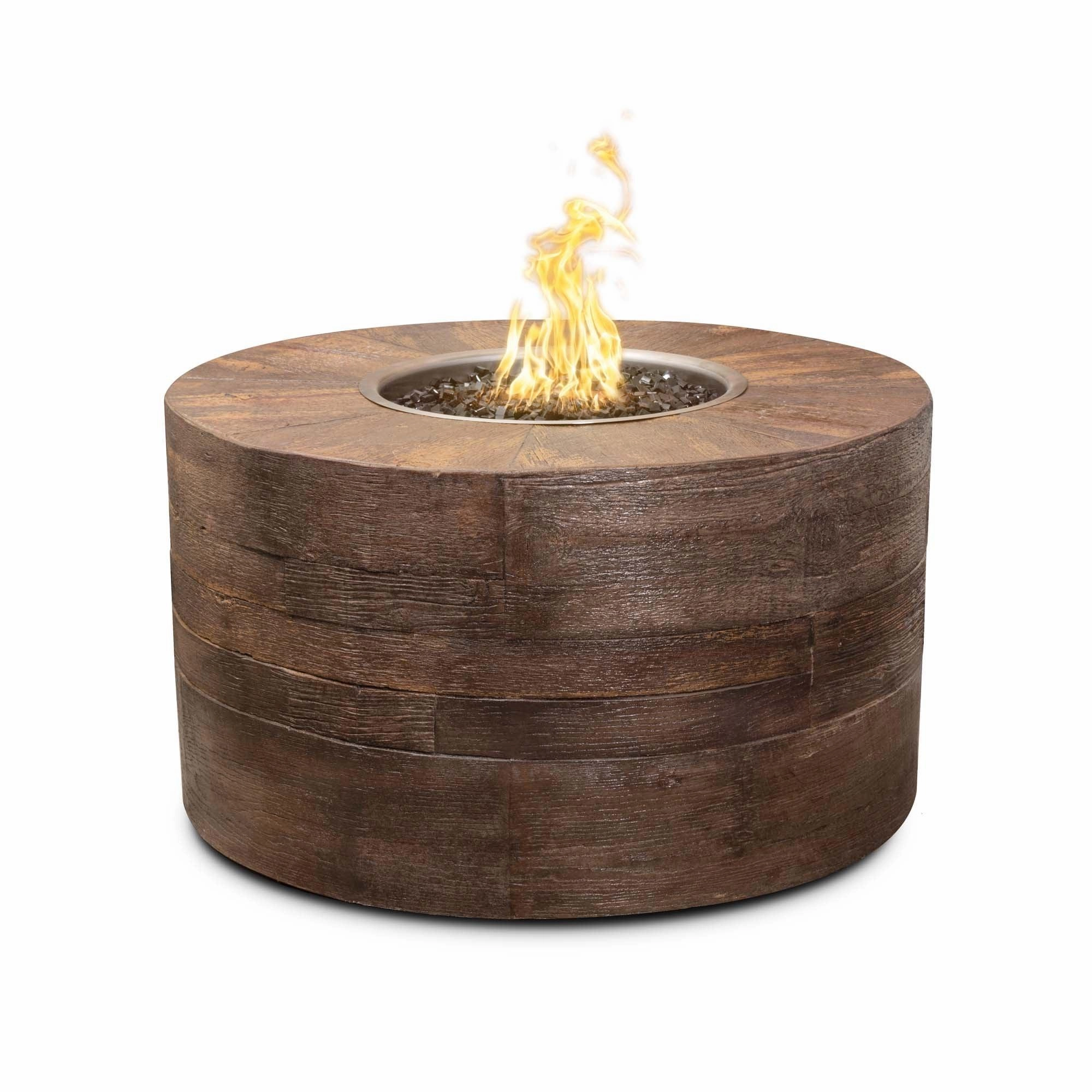 The Outdoor Plus - Sequoia Collection Round Wood Grain Fire Pit OPT-SEQ