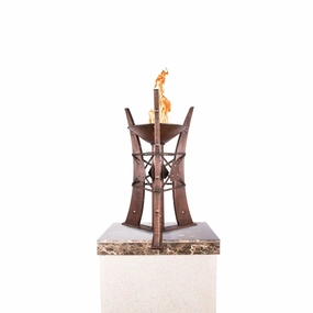 The Outdoor Plus Bastille Hammered Copper Column Ornament OPT-FTWRTOP2Fireproof mat for under fire pit