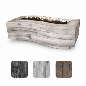 The Outdoor Plus Big Sur GFRC 72" Match Lit with Flame Sense Wood Grain Concrete Rectangle Gas Fire Pit OPT-BGSR72FSMLportable outdoor fire pit with lid