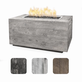 The Outdoor Plus Catalina 108" GFRC Wood Grain Concrete Rectangle 110V Electronic Ignition Gas Fire Pit OPT-CTL108EKITportable outdoor fire pit with lid