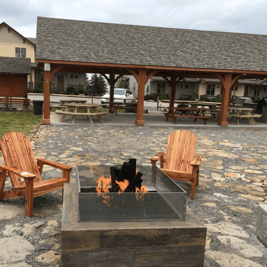 The Outdoor Plus Catalina 108" GFRC Wood Grain Concrete Rectangle Flame Sense with Spark Igniter Gas Fire Pit OPT-CTL108FSEN