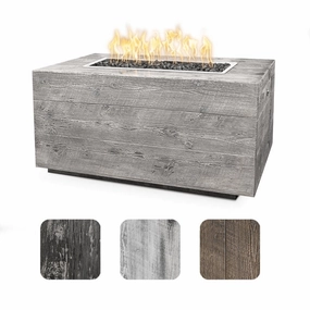 The Outdoor Plus Catalina GFRC 120" 12V Electronic Ignition Wood Grain Concrete Rectangle Gas Fire Pit OPT-CTL120E12Vportable outdoor fire pit with lid