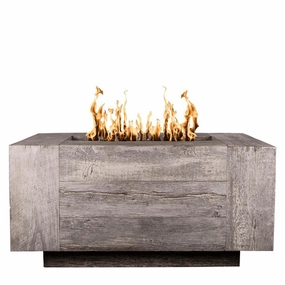 The Outdoor Plus Catalina GFRC 120" Match Lit Wood Grain Concrete Rectangle Gas Fire Pit OPT-CTL120portable outdoor fire pit with lid