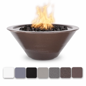 The Outdoor Plus Cazo 24" Powder Coated Steel Round Match Lit Fire Bowl OPT-R24PCFOportable outdoor fire pit with lid