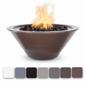 The Outdoor Plus Cazo 36" Powder Coated Steel Round Match Lit Fire Bowl OPT-R36PCFOportable outdoor fire pit with lid