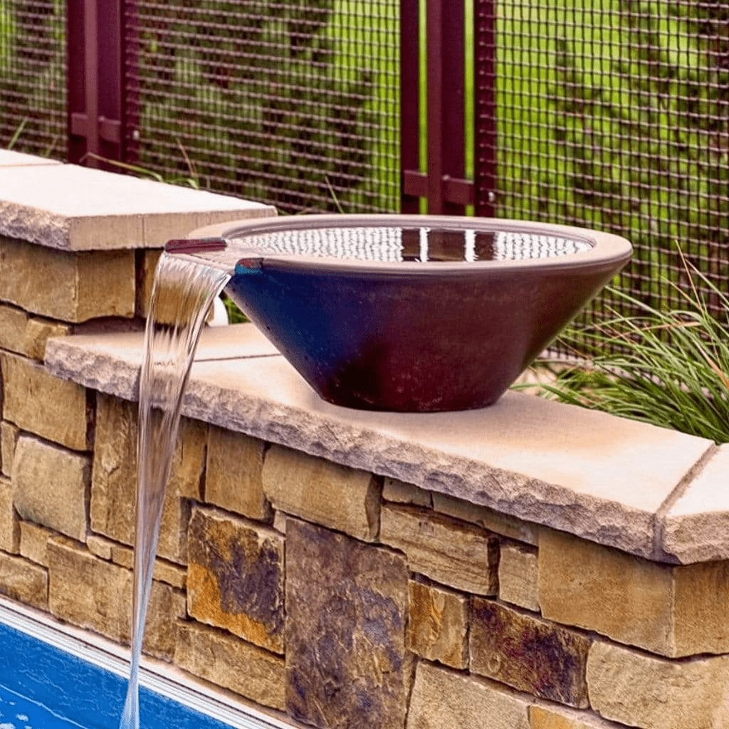 The Outdoor Plus Cazo GFRC 24" Concrete Round Water Bowl OPT-24RWO