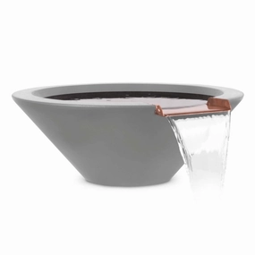 The Outdoor Plus Cazo GFRC 31" Concrete Round Water Bowl OPT-31RWOportable outdoor fire pit with lid