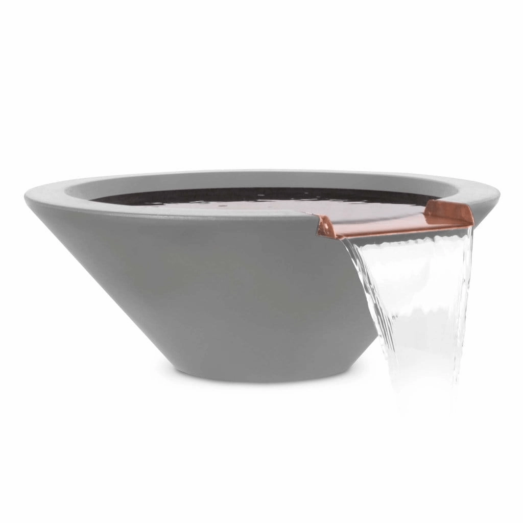 The Outdoor Plus Cazo GFRC 31" Concrete Round Water Bowl OPT-31RWOportable outdoor fire pit with lid