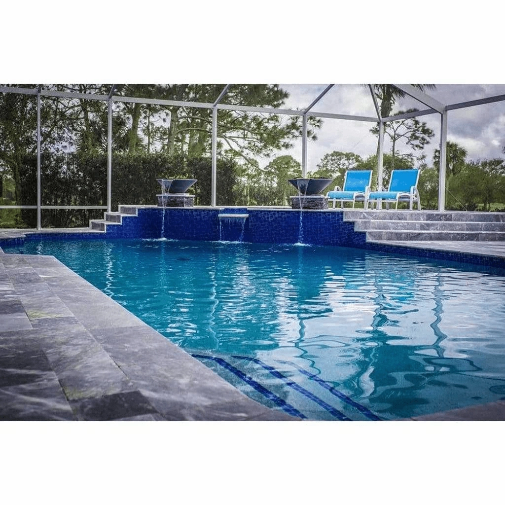The Outdoor Plus Cazo GFRC 31" Match Lit Concrete Round Fire & Water Bowl OPT-31RFW