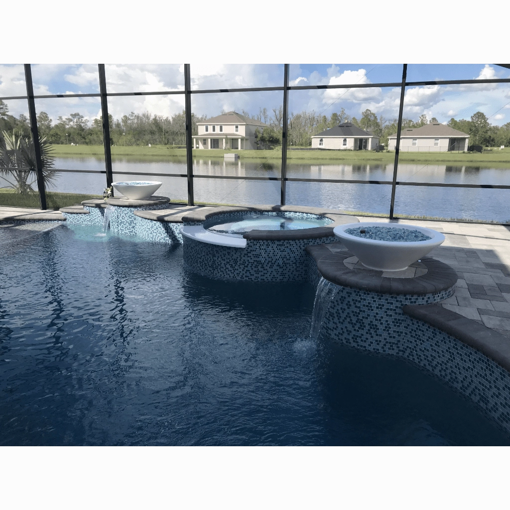 The Outdoor Plus Cazo GFRC 31" Match Lit Concrete Round Fire Bowl OPT-31RFO