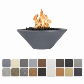 The Outdoor Plus Cazo GFRC 31" Match Lit Concrete Round Fire Bowl OPT-31RFOportable outdoor fire pit with lid