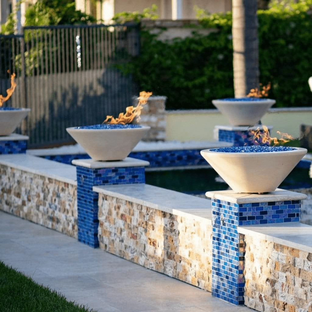 The Outdoor Plus Cazo GFRC 48" Match Lit Concrete Round Fire Bowl OOPT-48RFO
