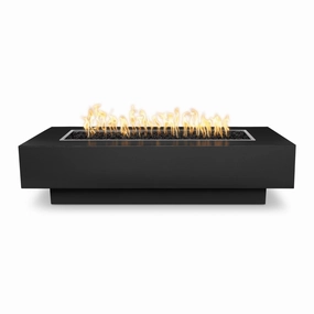 The Outdoor Plus Coronado 84-Inch Gas Fire Pit Powder Coat Steel Match Lit with Flame Sense Ignition OPT-CORPC84FSMLportable outdoor fire pit with lid