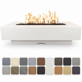 The Outdoor Plus Del Mar GFRC 48" Flame Sense with Spark Concrete Rectangle Fire Pit Table OPT-CORGFRC48FSENportable outdoor fire pit with lid